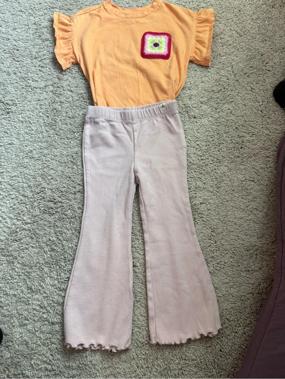 GAP Mauve Flare Knit Leggings